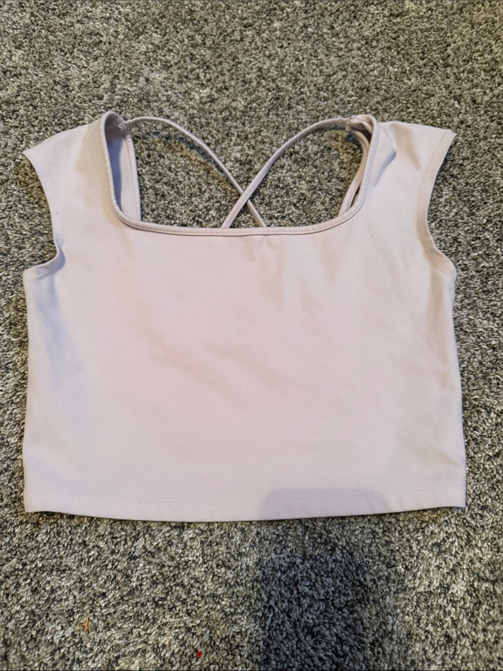 Women's Sleeveless Cropped Tank Top - Light Mauve